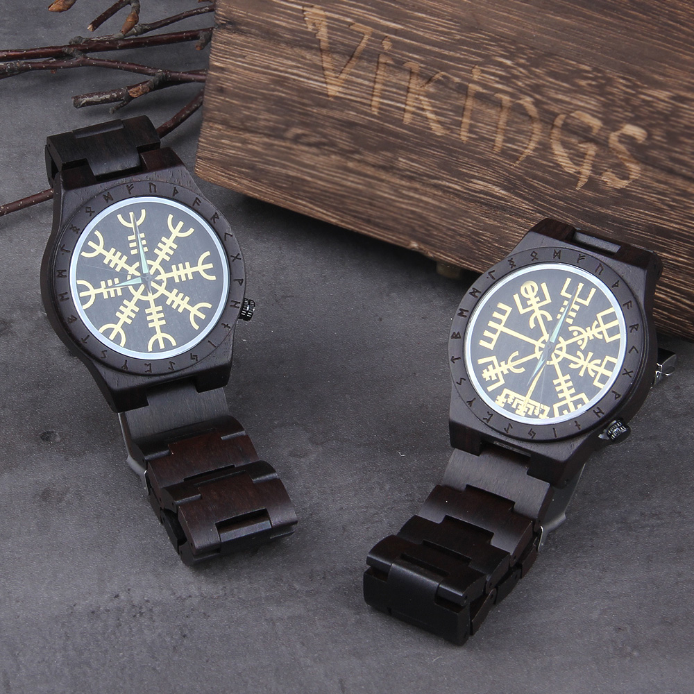 Jewelry Watches Women - Handgemaakte Houten Horloges Man Vrouwen Runic