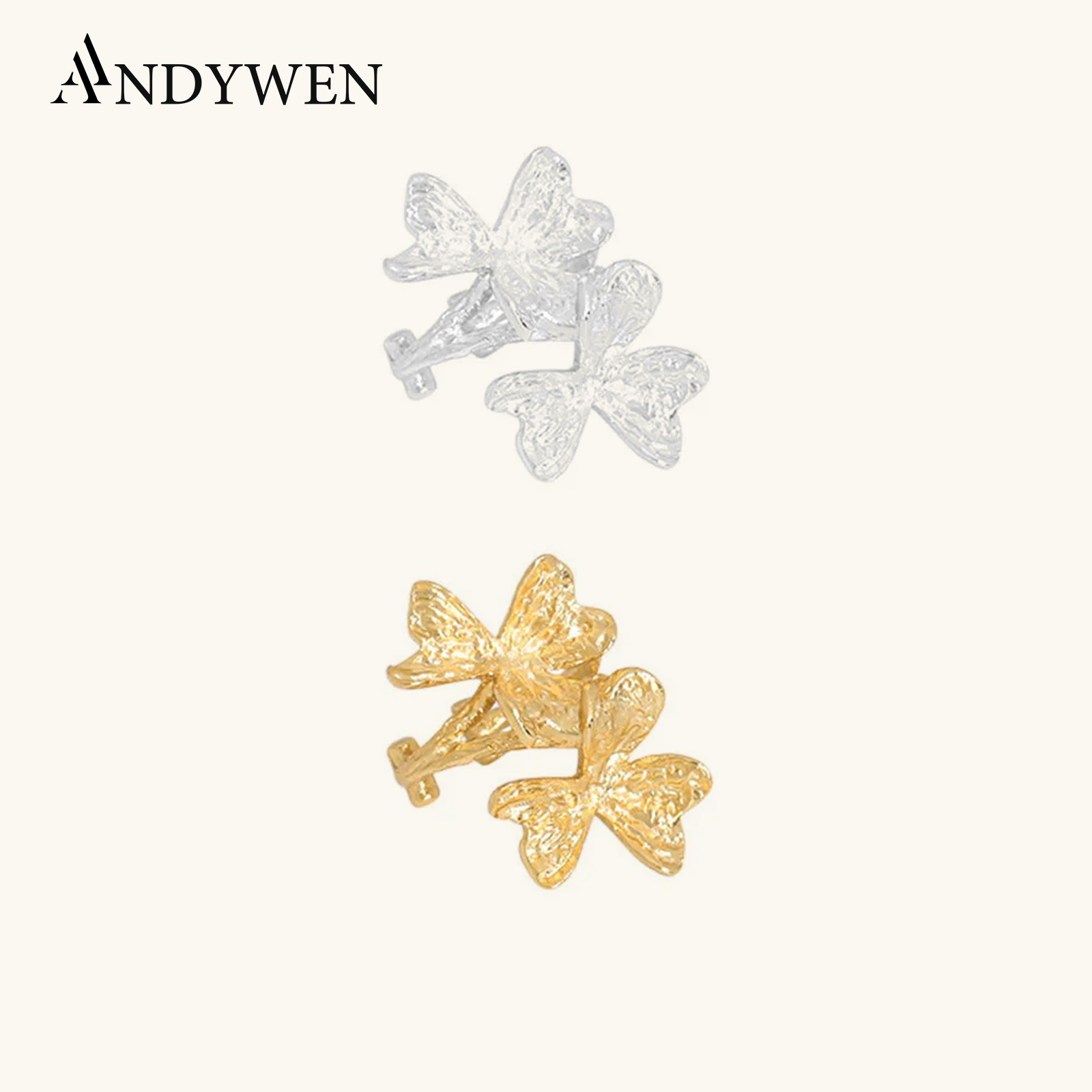 Ear Cuff No Piercing - Andywen 925 Sterling Silver Plain Bloem