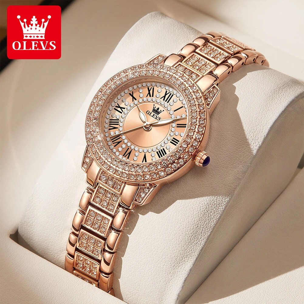 Jewelry Watches Women - Olevs 9943 Luxe Volledig Diamant Origineel