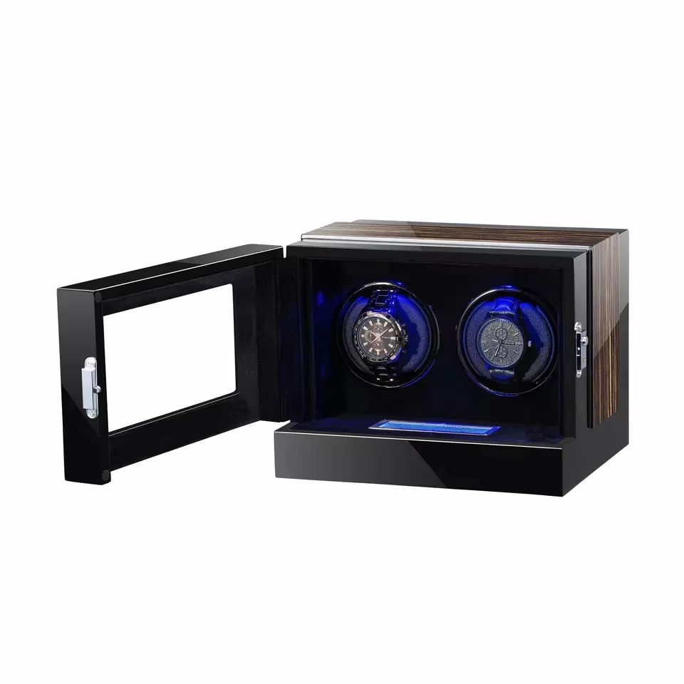 Automatic Watch Winder - 2-slots beschermende luxe horlogeopwinderkoffer met aangepast
