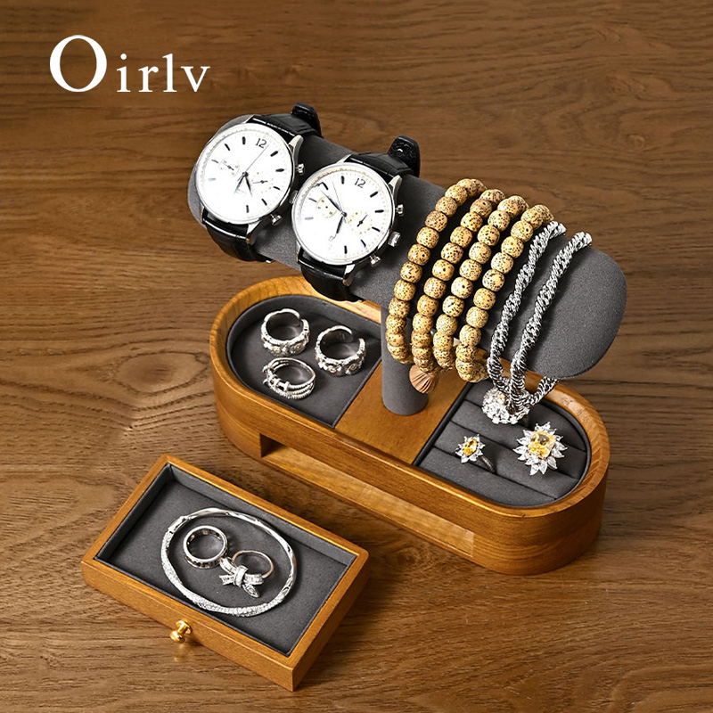Jewellery Watches - Oirlv Massief Houten Horloge Organisator Plank