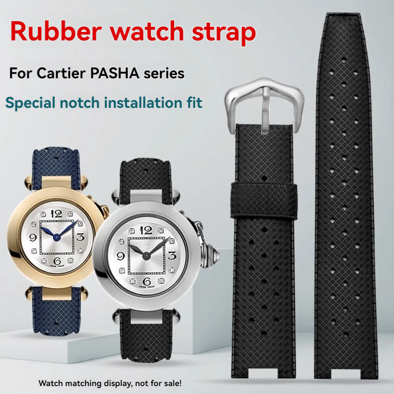 Rubber Heren Horlogeband Voor  - Cartier Watch Tank recensie en prijs