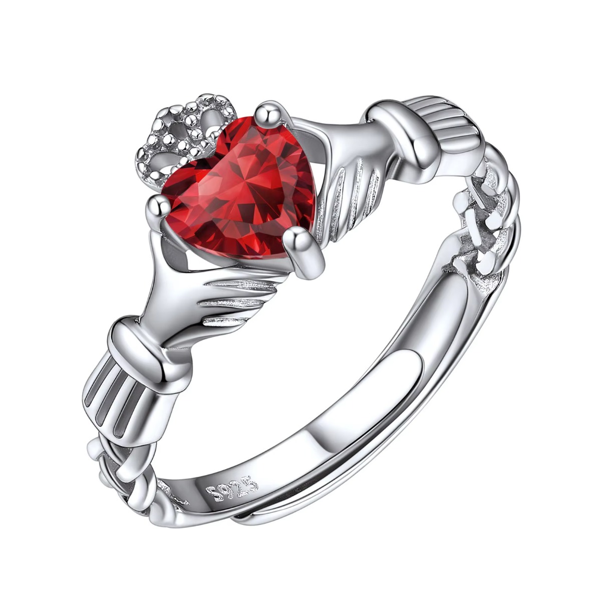 U7 3 mm 925 zilveren Claddagh- - Birthstone Ring Set recensie en prijs