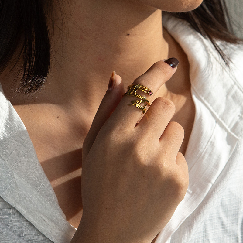 Letdiffery Custom Geboortestee - Birthstone Ring Set recensie en prijs