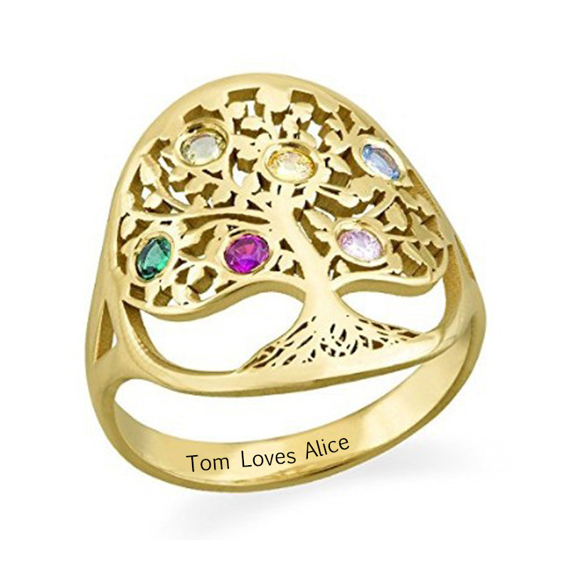 Amxiu Gepersonaliseerde Boom R - Birthstone Ring Set recensie en prijs