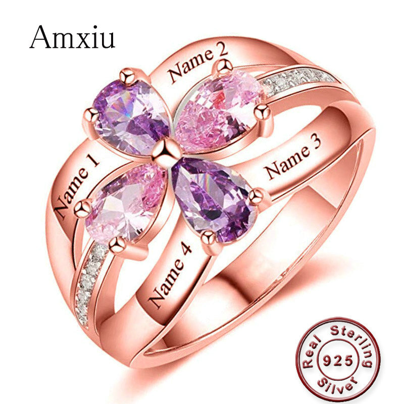 Amxiu Aanpassen Grote Bruiloft - Birthstone Ring Set recensie en prijs