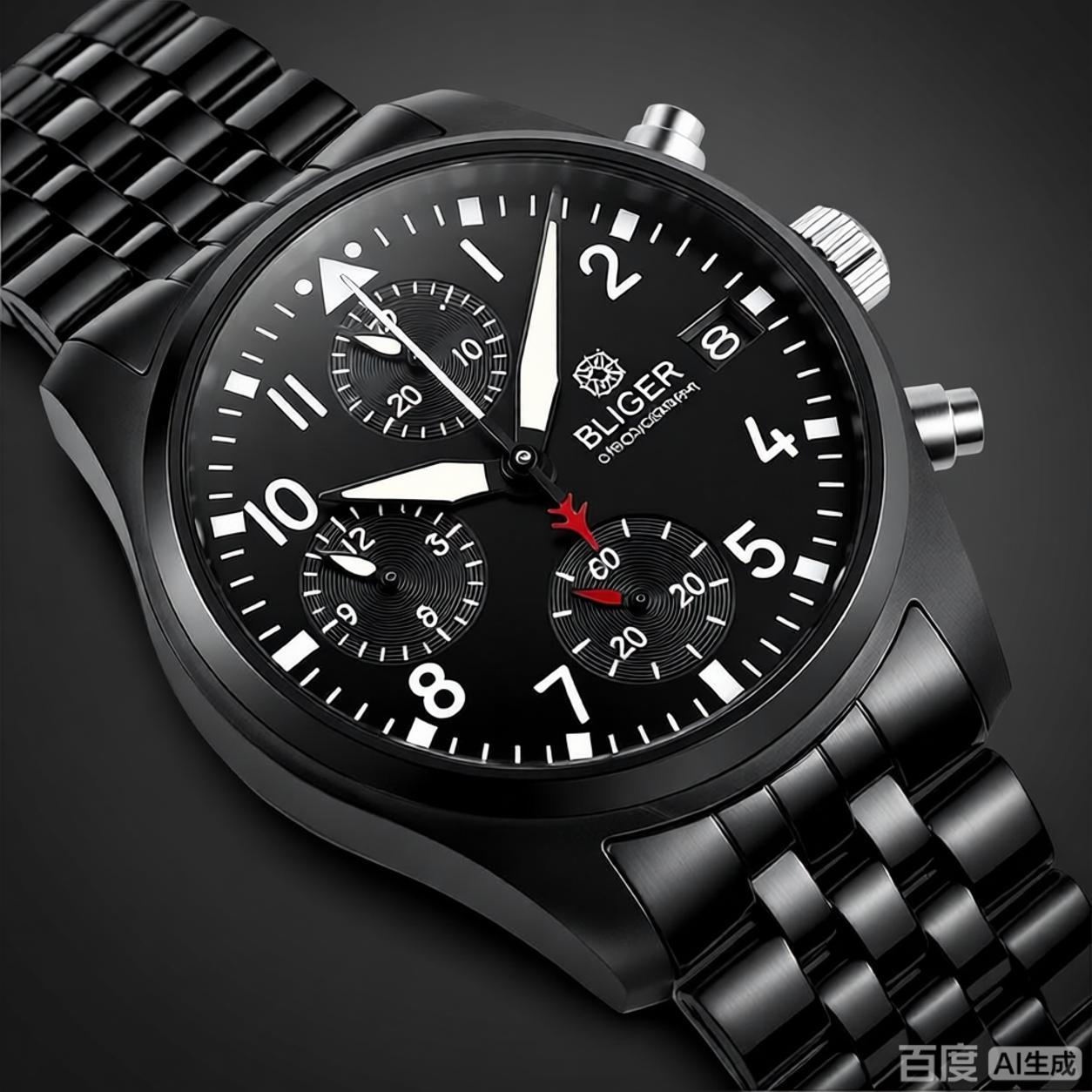 BLIGER Volledig zwart geborste - Jewellery Watches recensie en prijs